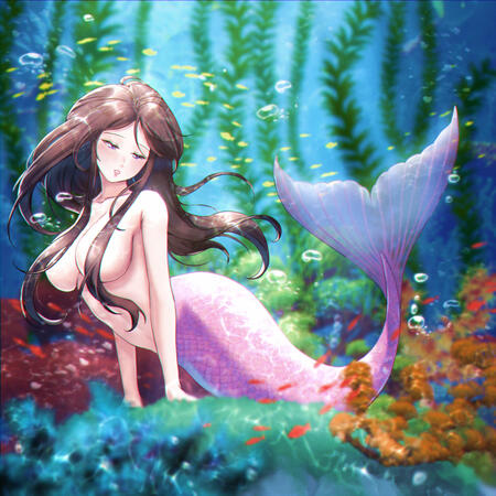 Mermaid Cream Something I drew on a whim. The background is mainly made of assets from the Clip Studio Asset store.
