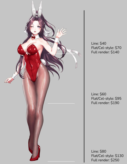 Sweet Cream Buns posing for commission details